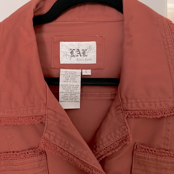 Brushed denim embellished cotton blazer - Picture 2 of 4